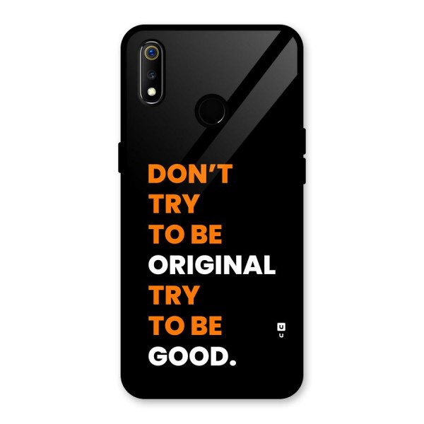 To Be Good Glass Back Case for Realme 3