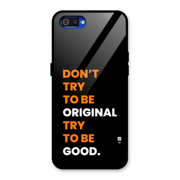 To Be Good Glass Back Case for Realme C2