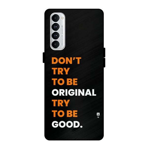 To Be Good Metal Back Case for Oppo Reno4 Pro