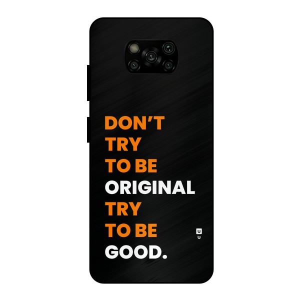 To Be Good Metal Back Case for Poco X3