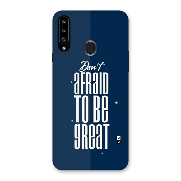 To Be Great Back Case for Galaxy A20s