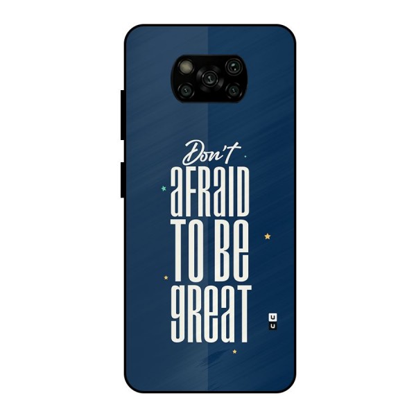 To Be Great Metal Back Case for Poco X3