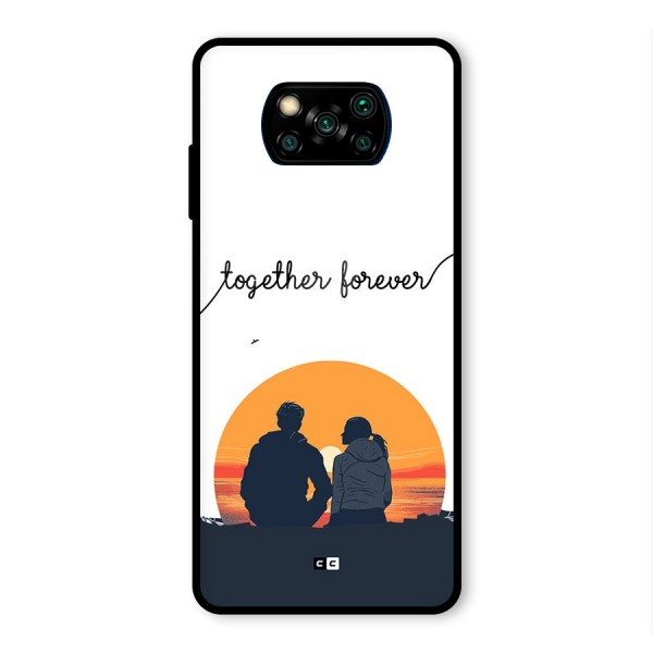 Together Forever Glass Back Case for Poco X3 Pro