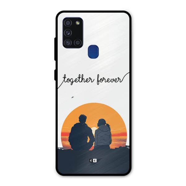 Together Forever Metal Back Case for Galaxy A21s