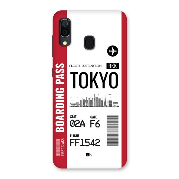 Tokyo Boarding Pass Back Case for Galaxy A30