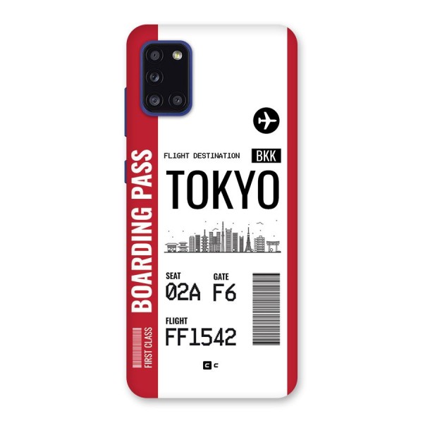 Tokyo Boarding Pass Back Case for Galaxy A31