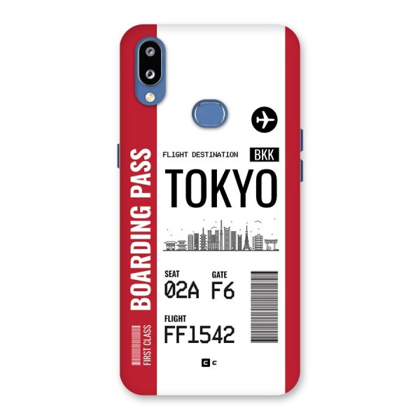 Tokyo Boarding Pass Back Case for Galaxy M01s