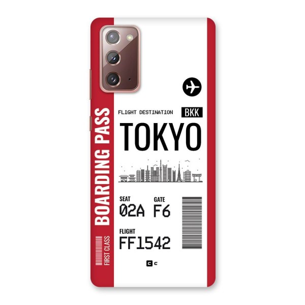 Tokyo Boarding Pass Back Case for Galaxy Note 20