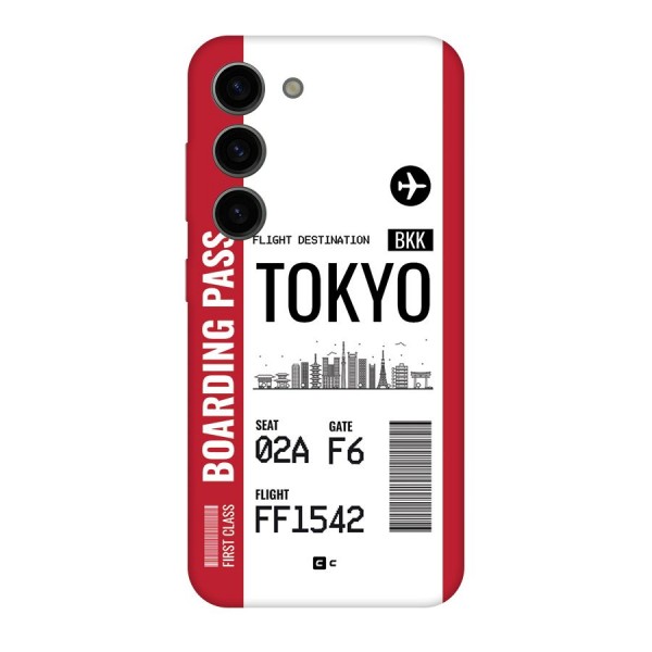 Tokyo Boarding Pass Back Case for Galaxy S23