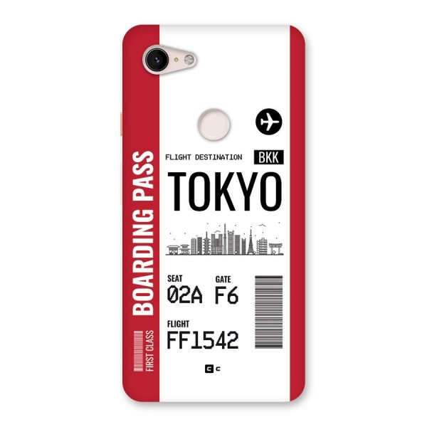 Tokyo Boarding Pass Back Case for Google Pixel 3 XL