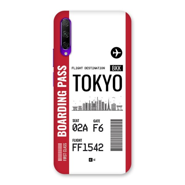 Tokyo Boarding Pass Back Case for Honor 9X Pro