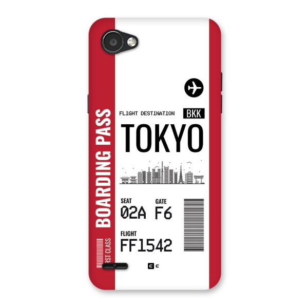 Tokyo Boarding Pass Back Case for LG Q6