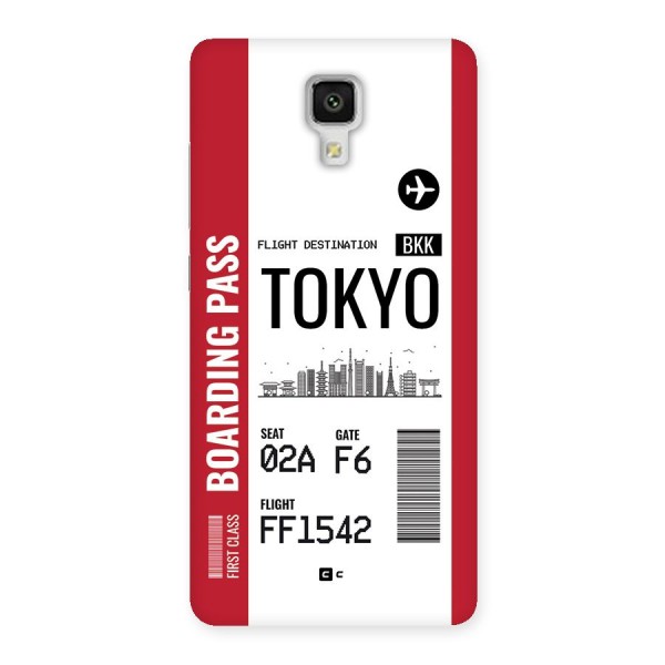 Tokyo Boarding Pass Back Case for Mi4