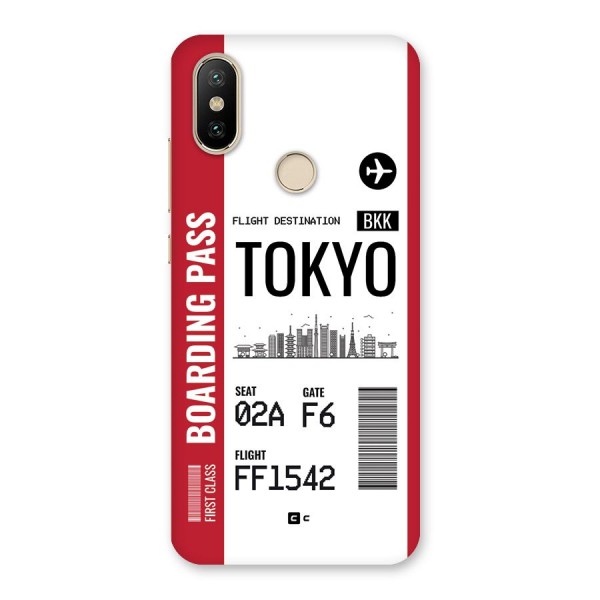 Tokyo Boarding Pass Back Case for Mi A2