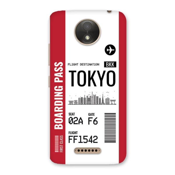 Tokyo Boarding Pass Back Case for Moto C Plus