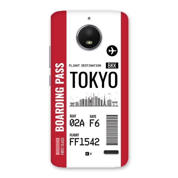 Tokyo Boarding Pass Back Case for Moto E4