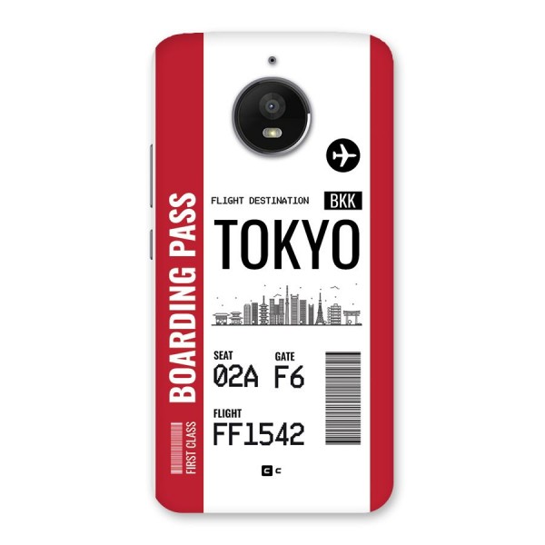 Tokyo Boarding Pass Back Case for Moto E4 Plus