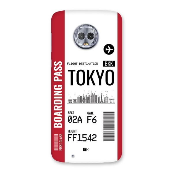 Tokyo Boarding Pass Back Case for Moto G6