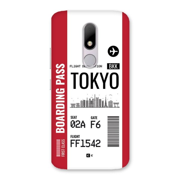 Tokyo Boarding Pass Back Case for Moto M