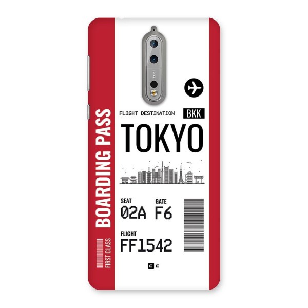 Tokyo Boarding Pass Back Case for Nokia 8