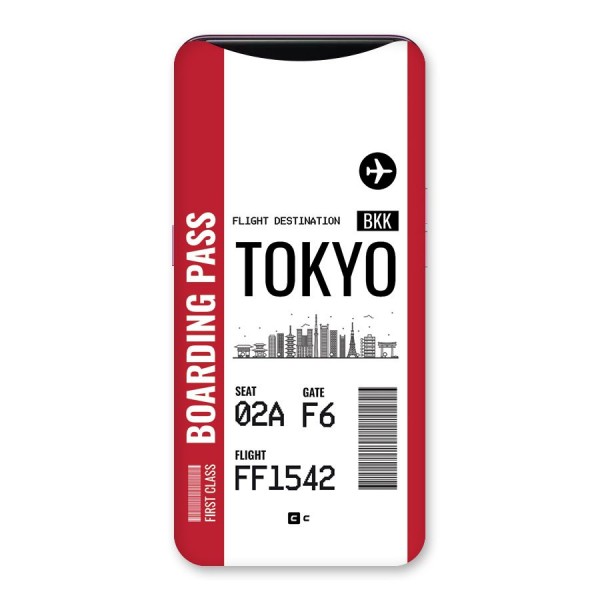 Tokyo Boarding Pass Back Case for Oppo Find X