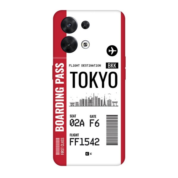 Tokyo Boarding Pass Back Case for Oppo Reno8 5G