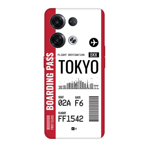 Tokyo Boarding Pass Back Case for Oppo Reno8 Pro 5G