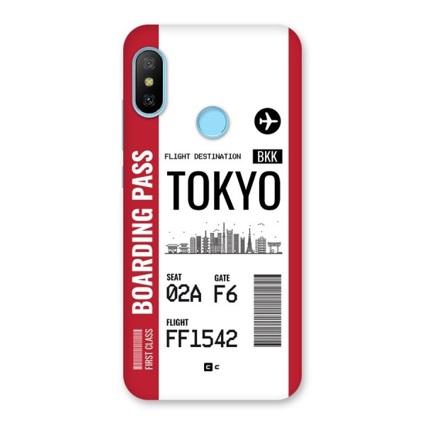 Tokyo Boarding Pass Back Case for Redmi 6 Pro