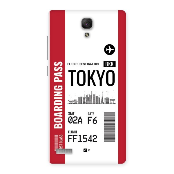 Tokyo Boarding Pass Back Case for Redmi Note