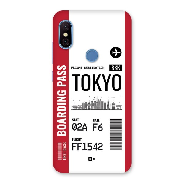 Tokyo Boarding Pass Back Case for Redmi Note 6 Pro