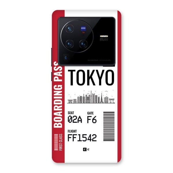 Tokyo Boarding Pass Back Case for Vivo X80 Pro