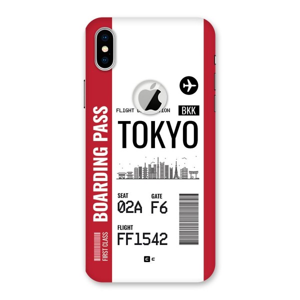 Tokyo Boarding Pass Back Case for iPhone XS Logo Cut