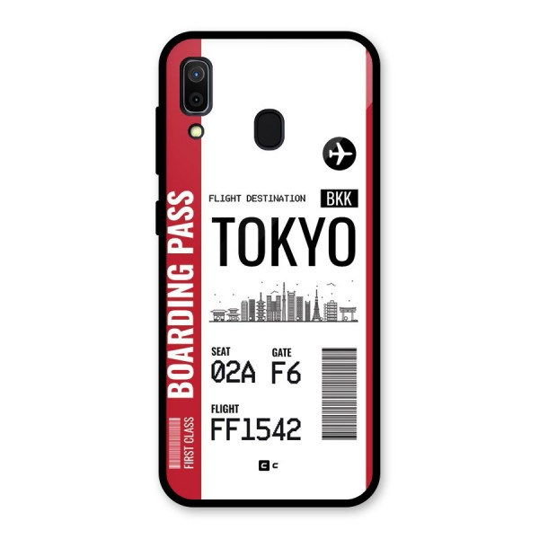 Tokyo Boarding Pass Glass Back Case for Galaxy A30