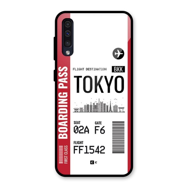 Tokyo Boarding Pass Glass Back Case for Galaxy A50