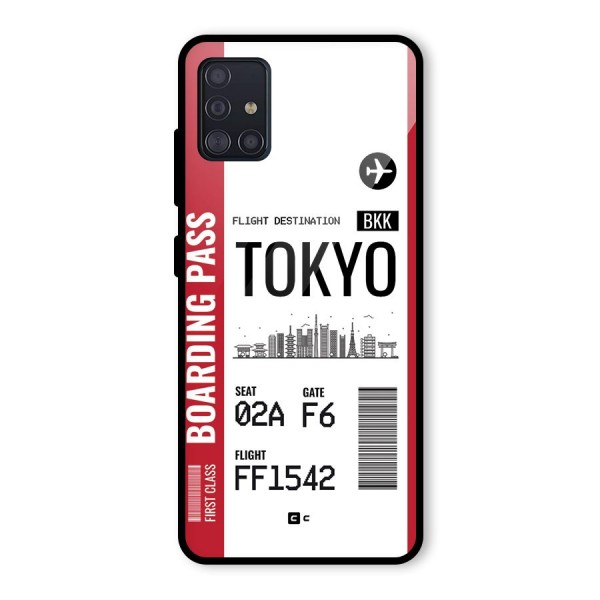 Tokyo Boarding Pass Glass Back Case for Galaxy A51