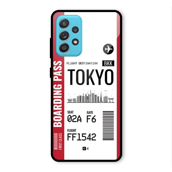 Tokyo Boarding Pass Glass Back Case for Galaxy A52