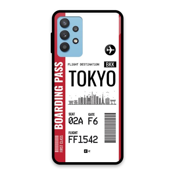 Tokyo Boarding Pass Glass Back Case for Galaxy M32 5G