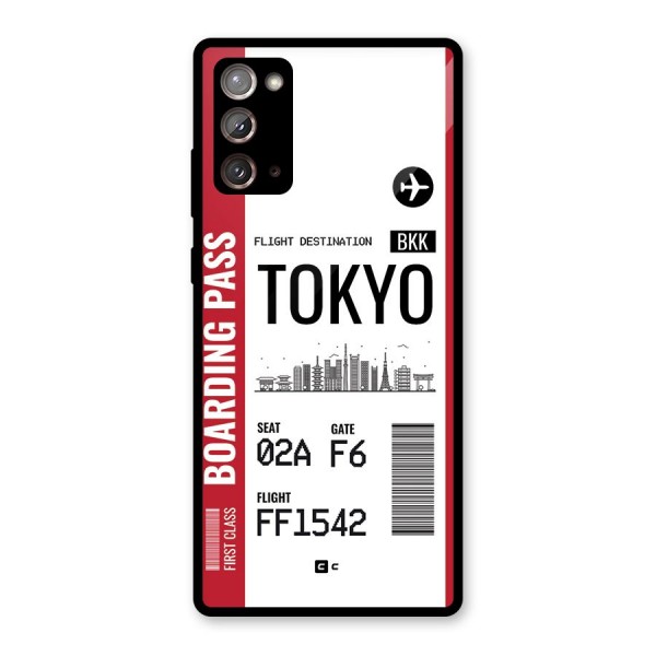 Tokyo Boarding Pass Glass Back Case for Galaxy Note 20