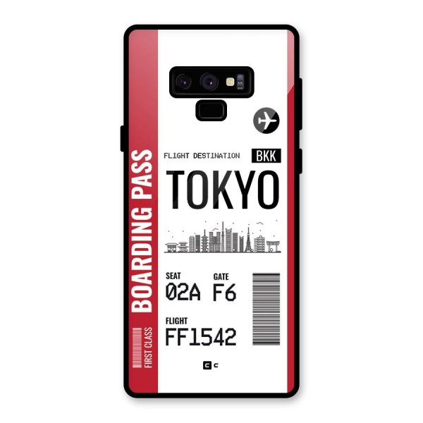 Tokyo Boarding Pass Glass Back Case for Galaxy Note 9