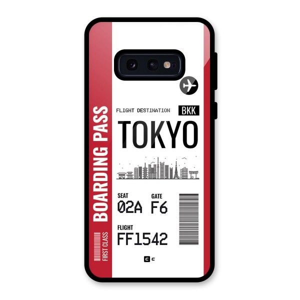 Tokyo Boarding Pass Glass Back Case for Galaxy S10e