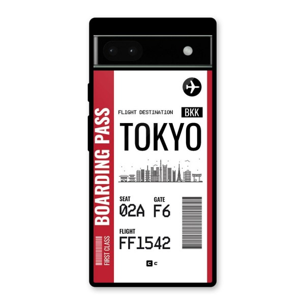 Tokyo Boarding Pass Glass Back Case for Google Pixel 6a