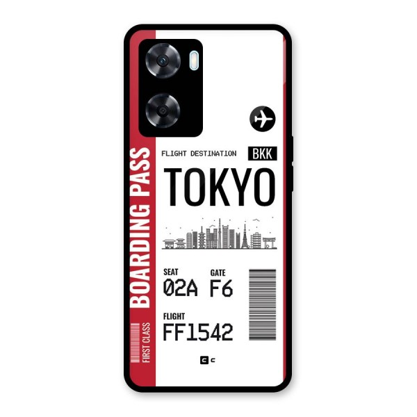 Tokyo Boarding Pass Glass Back Case for Oppo A77s