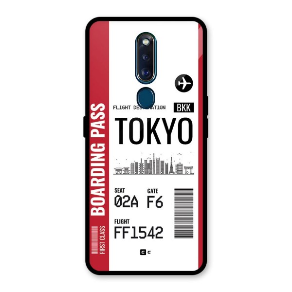 Tokyo Boarding Pass Glass Back Case for Oppo F11 Pro