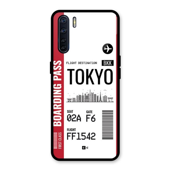 Tokyo Boarding Pass Glass Back Case for Oppo F15