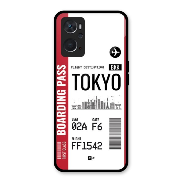 Tokyo Boarding Pass Glass Back Case for Oppo K10 4G