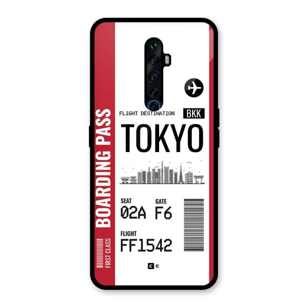 Tokyo Boarding Pass Glass Back Case for Oppo Reno2 Z