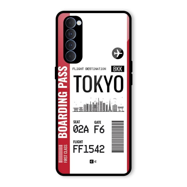 Tokyo Boarding Pass Glass Back Case for Oppo Reno4 Pro