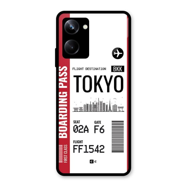 Tokyo Boarding Pass Glass Back Case for Realme 10 Pro