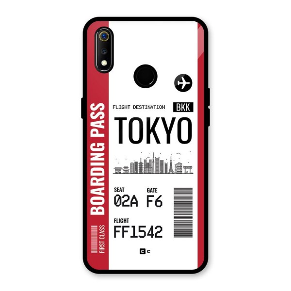 Tokyo Boarding Pass Glass Back Case for Realme 3