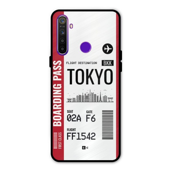 Tokyo Boarding Pass Glass Back Case for Realme 5s